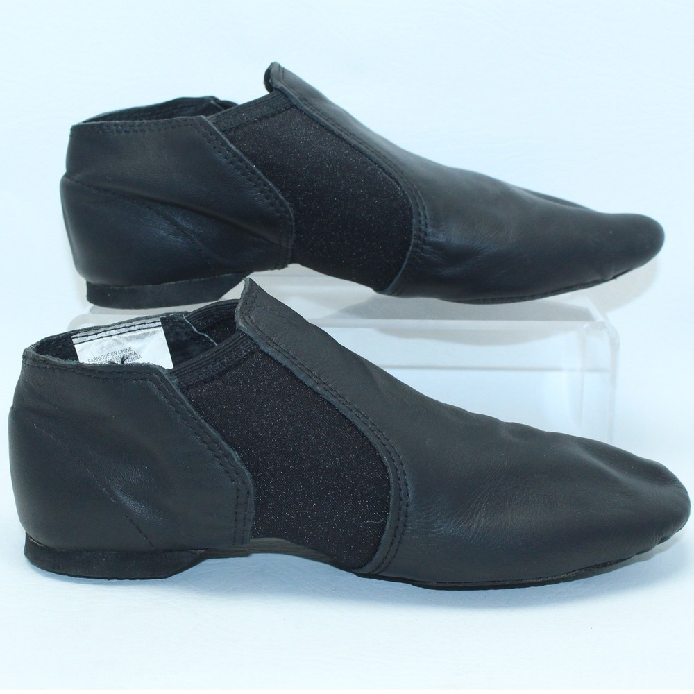 Revolution Dancewear Black Leather Jazz Shoes‎ Style 651 8.0AD M Mens 8.0AD M